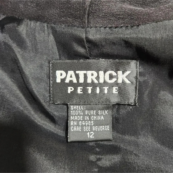 Vintage Patrick Petite Silk Buttoned Shirt Dress sz 12 - Picture 3 of 7